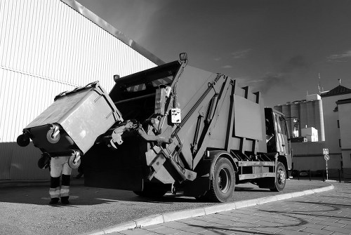 Camden Town recycling center with sorted materials