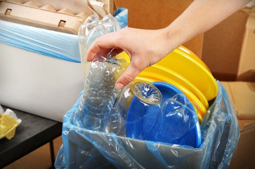 Clean and organized workspace after waste removal