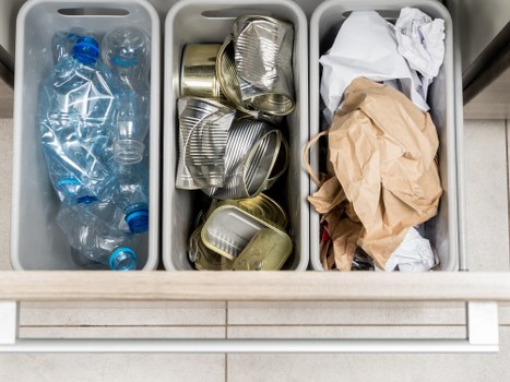 Different types of construction waste materials